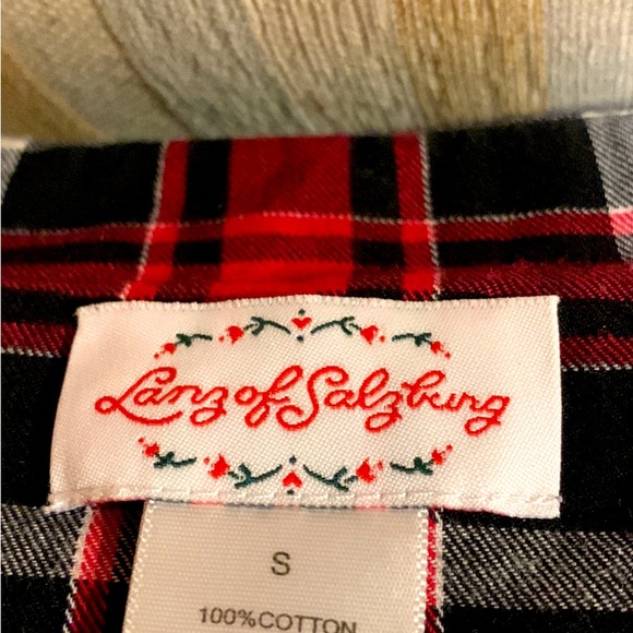 DRESS VINTAGE 80’S LANZ OF SALZBURG PLAID PRAIRIE OR COTTAGE STYLE MIDI SIZE S - Picture 6 of 6